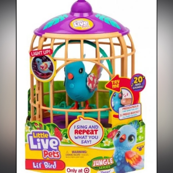 LITTLE LIVE PETS LIL BIRD in cage jungle series PANGO New in box